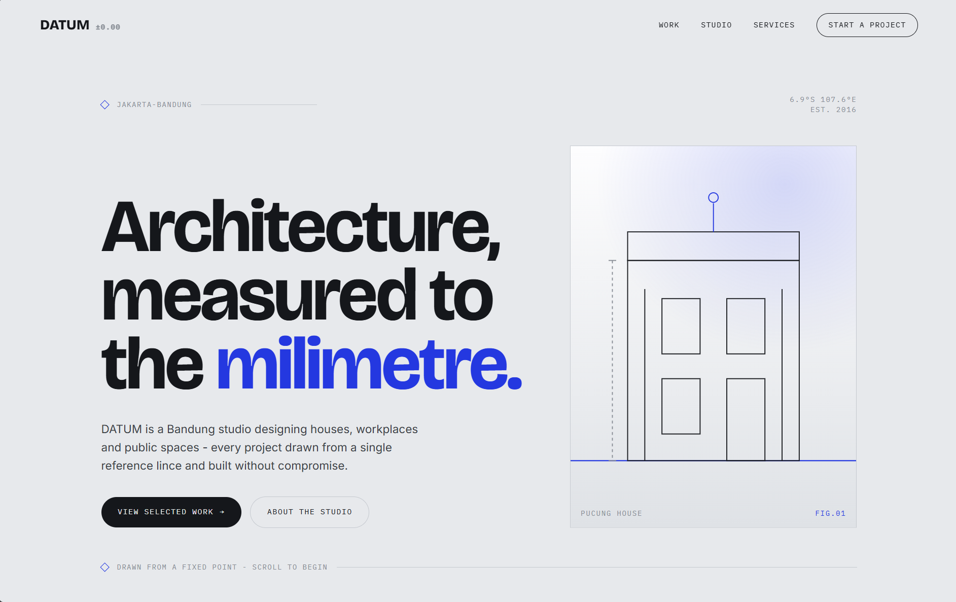 DATUM homepage screenshot